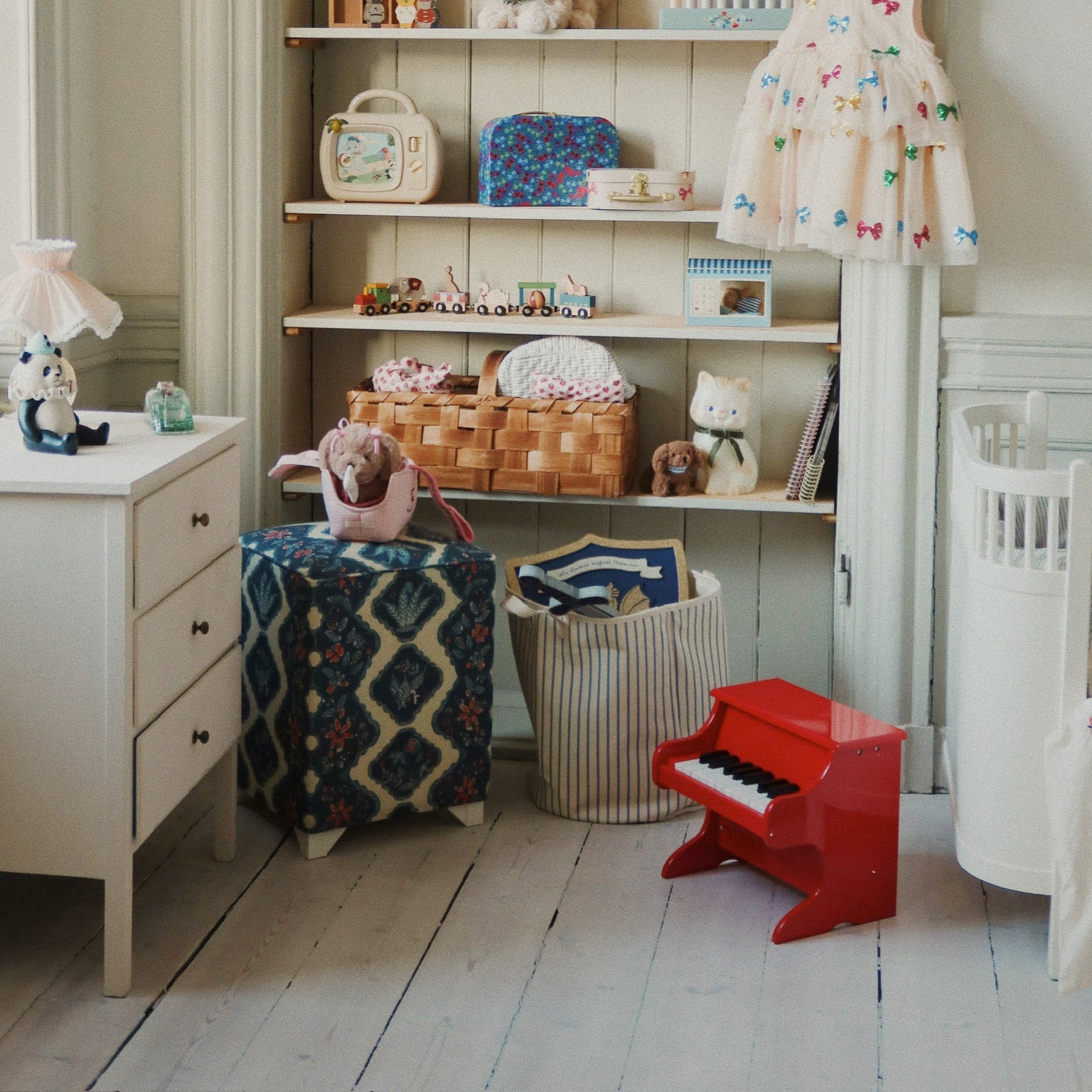 Red Wooden Glossy Toy Piano